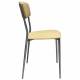 Стул для столовых, кафе, дома РС23, серебристый каркас, экокожа бежевая. Фото товара с разных ракурсов.